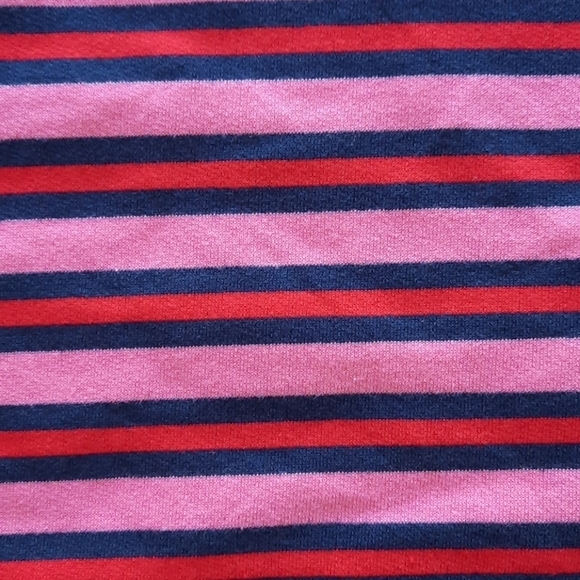 Gymboree large 10 12 pink red navy striped dress - Picture 3 of 9